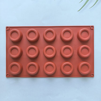 18 Cavity Mini Donut Doughnut Chocolate Pan Tray Silicone Mold Baking Cake Mould