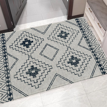 Bohemian Entryway Rug Decorative Floor Mat Indoor Outdoor Non-Slip Door Mat