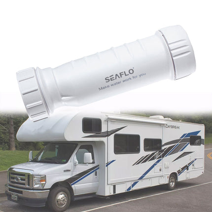White Waterless Self Sealing Waste Valve Inline Trap Bath Basin For Caravan RV