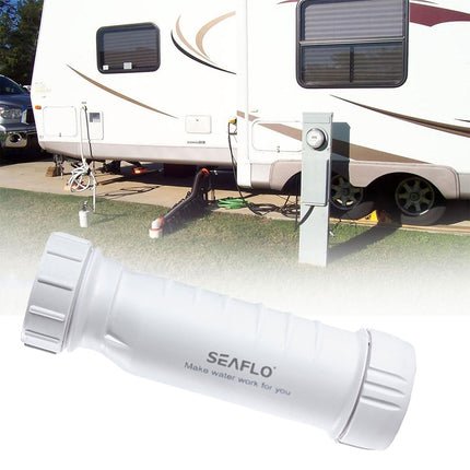 White Waterless Self Sealing Waste Valve Inline Trap Bath Basin For Caravan RV