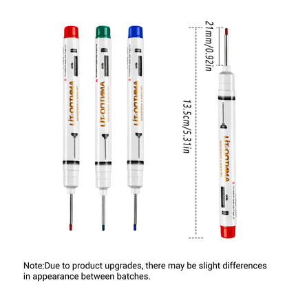 6Pcs Long Head Deep Hole Long Nosed Marker Multifunction Marker Deep Drill Hol