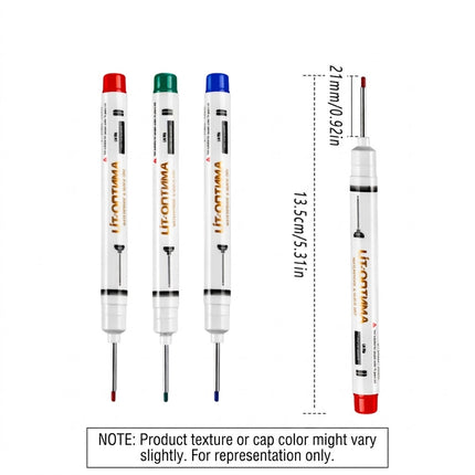 6Pcs Long Head Deep Hole Long Nosed Marker Multifunction Marker Deep Drill Hol