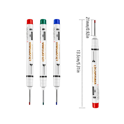 6Pcs Long Head Deep Hole Long Nosed Marker Multifunction Marker Deep Drill Hol