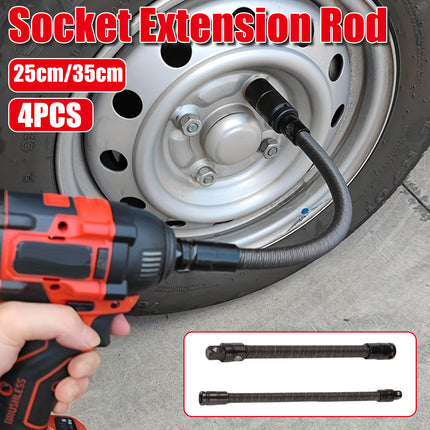 4pcs Electric Wrench Flexible Shaft Coupling Rod Spring Sleeve Universal Tool