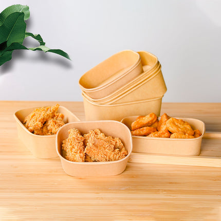 Kraft Paper Bowl for Takeaway Leak-Proof Disposable Food Container