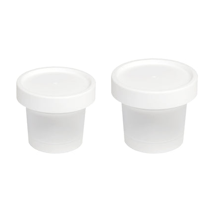 50 Pcs Plastic Cup Packaging Boxes With Leakproof Lids 100 or 200ml