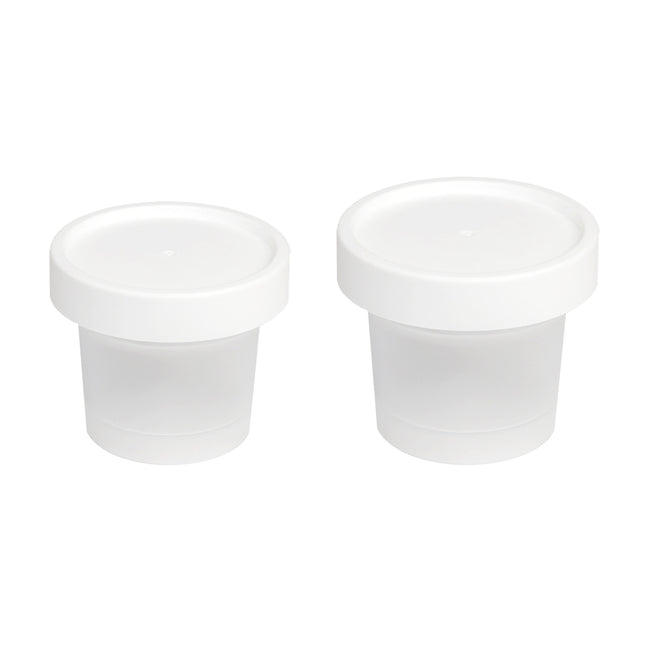 50 Pcs Plastic Cup Packaging Boxes With Leakproof Lids 100 or 200ml