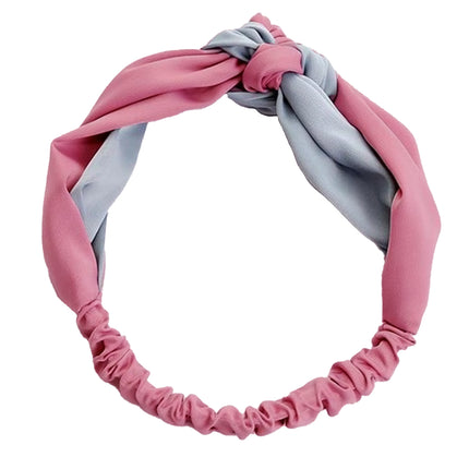 Women Chiffon Floral Print Headband Fashion Bohemian Elastic Cross Hair Bands