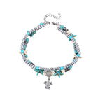 Boho Beaded Anklet with Ocean Charms Alloy Chain Jewellery 5 Styles