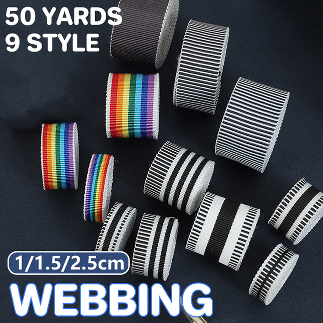 50Yards DIY Elastic Binding Tape Bias Ribbon Strap Sewing Craft Webbing Trimming