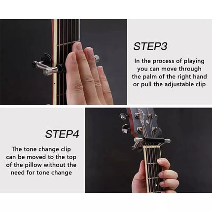 2X Tuning Tone Electric Guitar Guitar Adjustable Capo Sliding Capo Rolling Capo