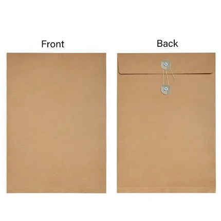 100pcs Kraft Paper File Bag Thickened Office Document Storage Envelope Durable