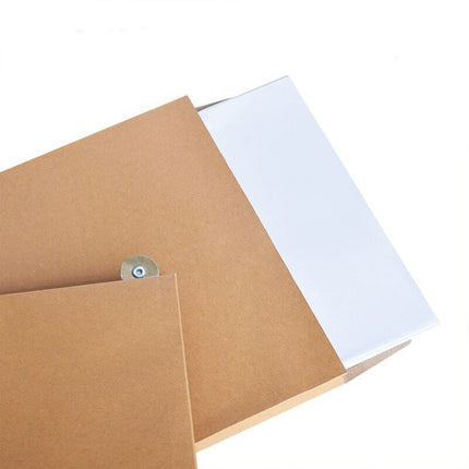 100pcs Kraft Paper File Bag Thickened Office Document Storage Envelope Durable