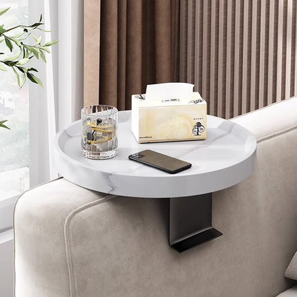 Adjustable Sofa Side Table Snacks Drinks Laptop Tablet Space Saving Holder