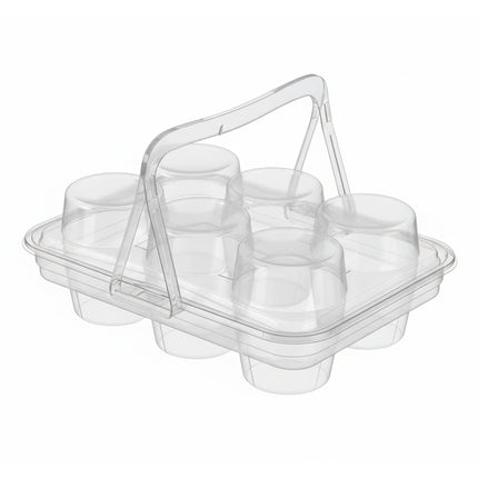 Clear Pastry Cake Box with Handle Portable Dessert Packaging Bakery Box Takeaway