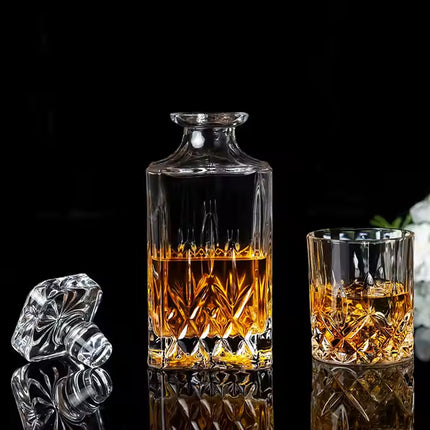 Whisky Wine Bottles Glass Wine Sets Glass Storage Container for Home Bar