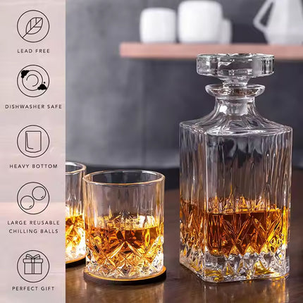 Whisky Wine Bottles Glass Wine Sets Glass Storage Container for Home Bar