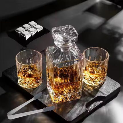 Whisky Wine Bottles Glass Wine Sets Glass Storage Container for Home Bar