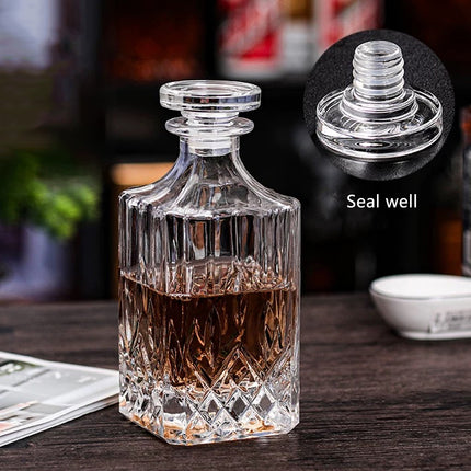 Whisky Wine Bottles Glass Wine Sets Glass Storage Container for Home Bar