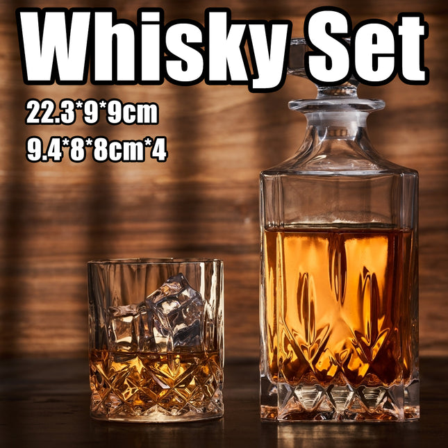 Whisky Wine Bottles Glass Wine Sets Glass Storage Container for Home Bar