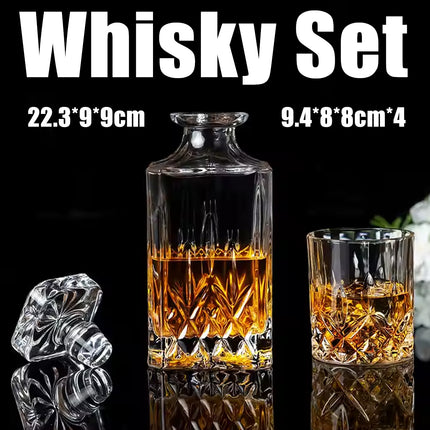 Whisky Wine Bottles Glass Wine Sets Glass Storage Container for Home Bar