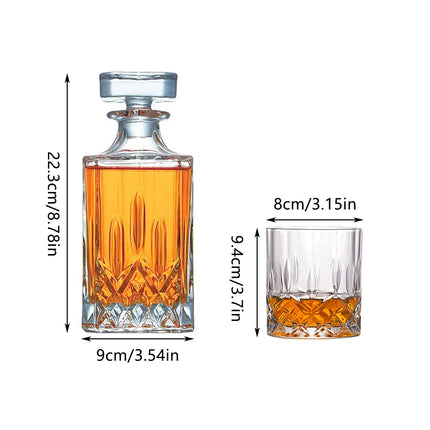 Whisky Wine Bottles Glass Wine Sets Glass Storage Container for Home Bar