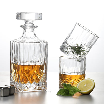 Whisky Wine Bottles Glass Wine Sets Glass Storage Container for Home Bar