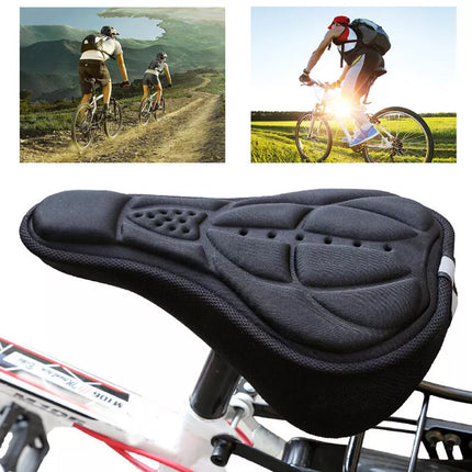 Thick Silicone Bike Seat Cover Comfort Gel Cycling Bicycle Saddle Cushion Pad