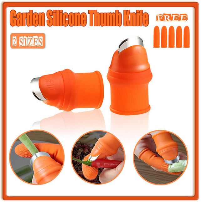 Garden Silicone Thumb Knife Finger Cutter Vegetable Harvesting Tool Picking Aid