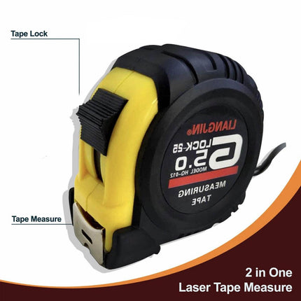 3/5/10M Measuring Tape Measure Steel Ruler Rule Lock Rubber Grip Metric & Inch