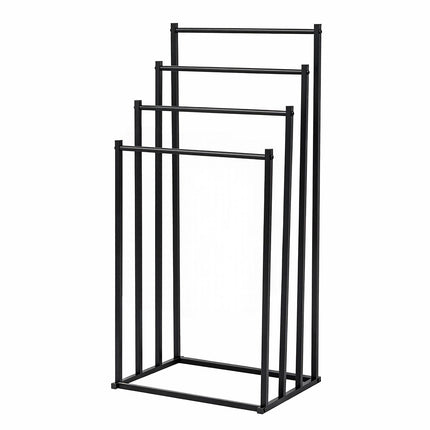 4 Bar Metal Vertical Towel Storage Rack 44x30x96cm Durable for Bathroom Bedroom