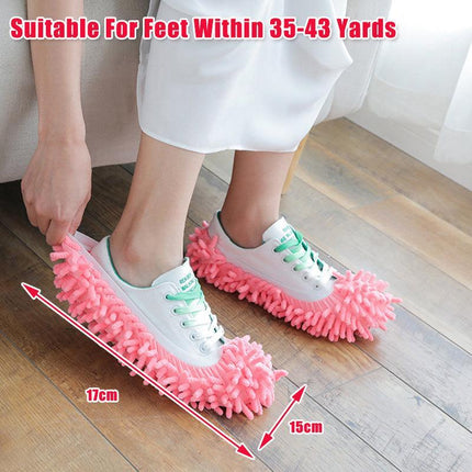 2 Pair Lazy Mop Slipper Floor Polishing Cleaning Sock Shoe Mopping Slipper Cover