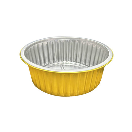50PCS Thickened Round Aluminum Foil Containers with Plastic Lids