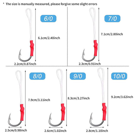 4X Twin Hook Jig Assist Hooks Fishing Lures Micro Slow Inchiku Jigs Octo Micro