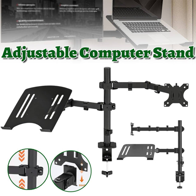 Rotating Computer Monitor Arm Laptop Stand Office Desk Mounting Holder Clamp