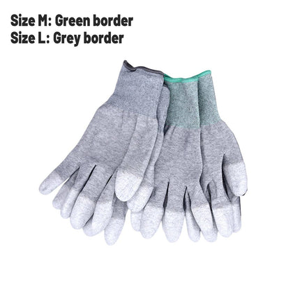 20 Pairs Anti Static Carbon Fibre PU Coated Gloves Electronics Assembly Use Pro