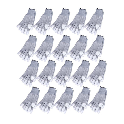 20 Pairs Anti Static Carbon Fibre PU Coated Gloves Electronics Assembly Use Pro