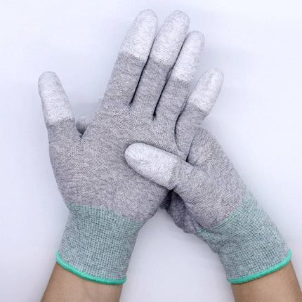 20 Pairs Anti Static Carbon Fibre PU Coated Gloves Electronics Assembly Use Pro