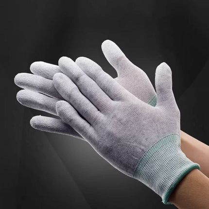 20 Pairs Anti Static Carbon Fibre PU Coated Gloves Electronics Assembly Use Pro