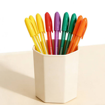 10pcs Smooth Writing Ballpoint Pens Writing Instrument Office Supplies 5Colours