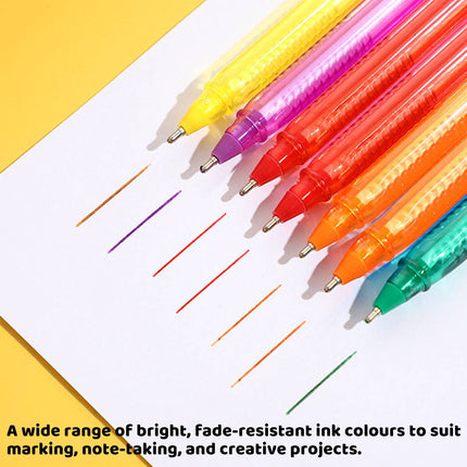 10pcs Smooth Writing Ballpoint Pens Writing Instrument Office Supplies 5Colours