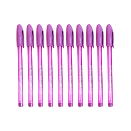 10pcs Smooth Writing Ballpoint Pens Writing Instrument Office Supplies 5Colours