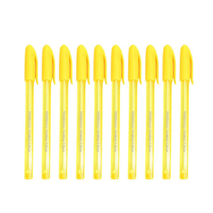 10pcs Smooth Writing Ballpoint Pens Writing Instrument Office Supplies 5Colours