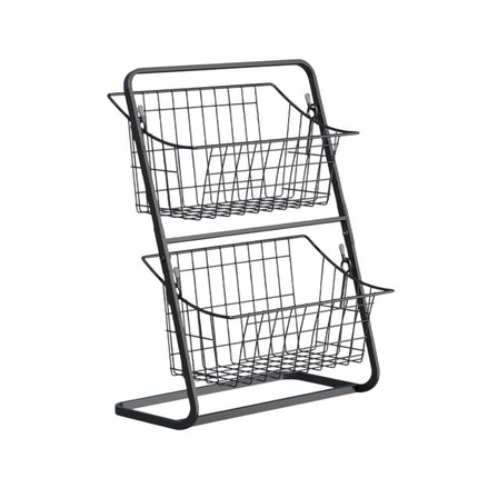 2-Tier Kitchen Storage Rack - Detachable Wire Basket Countertop Organiser
