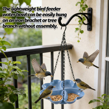 Easy Fill Hanging Wild Bird Feeder All Weather Outdoor Garden Waterer Decor Set