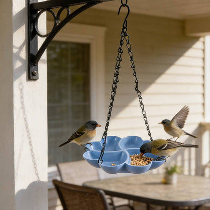 Easy Fill Hanging Wild Bird Feeder All Weather Outdoor Garden Waterer Decor Set