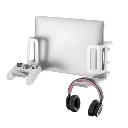 Punch Free Laptop Side Mount Holder Under Desk Aluminium for Tablet Headphone