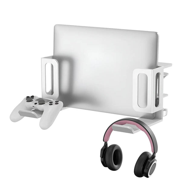 Punch Free Laptop Side Mount Holder Under Desk Aluminium for Tablet Headphone