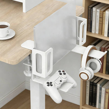 Punch Free Laptop Side Mount Holder Under Desk Aluminium for Tablet Headphone