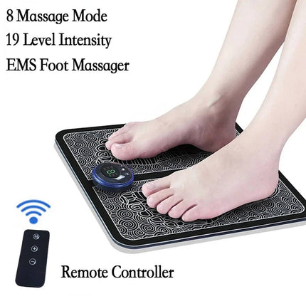 Electric Foot Massager Pad USB Rechargeable Home Foot Massage Device Pain Relief